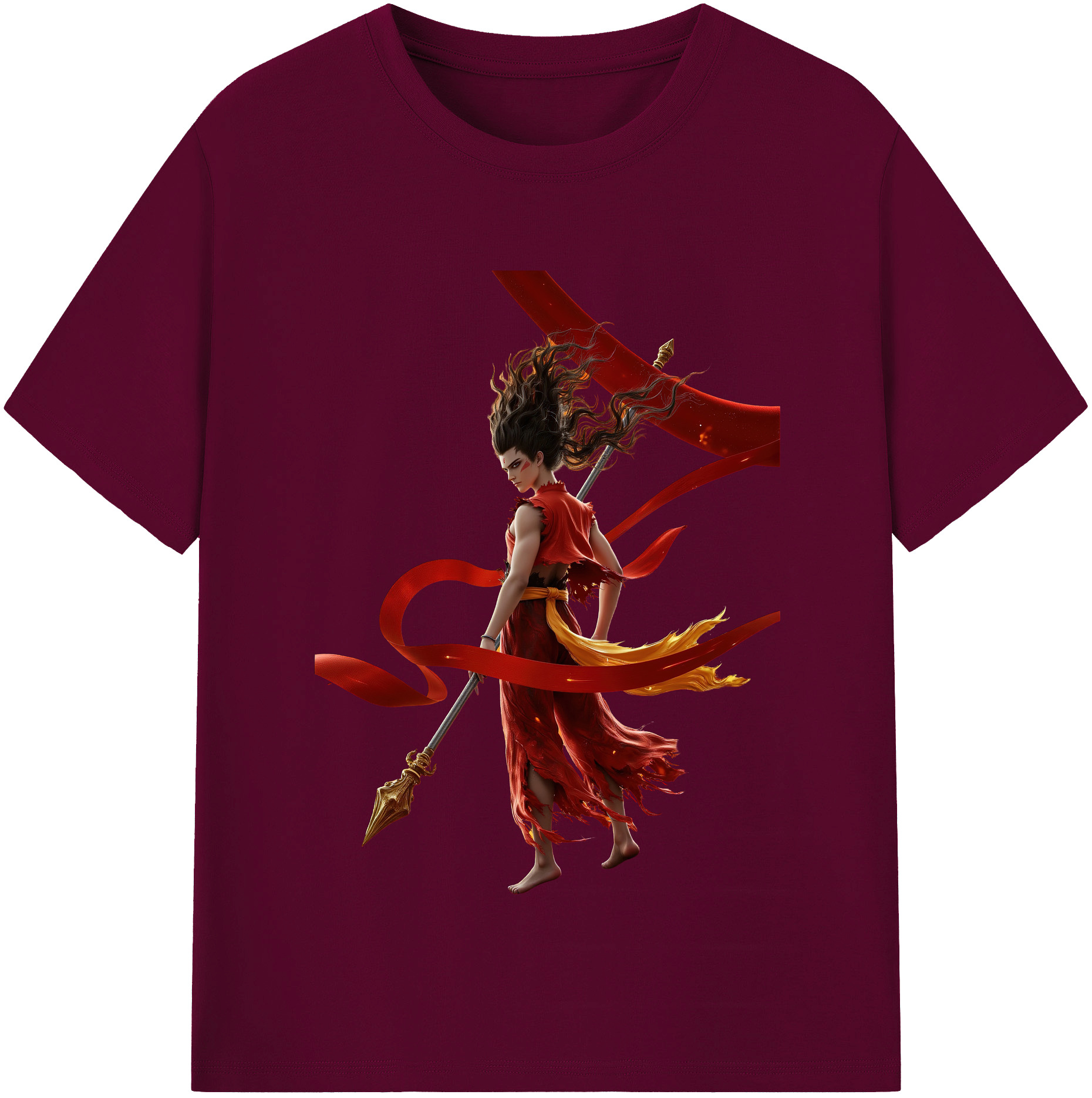 （画像用） Ne Zha 2 ナタ 魔童の大暴れ レディースカジュアルプリントTシャツ（綿100％）